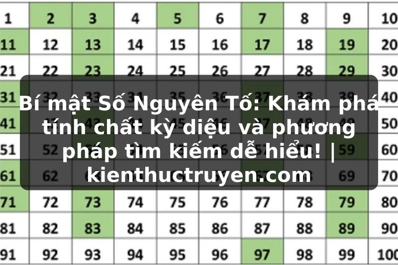 Truyện Tranh Bí mật Số Nguyên Tố: Khám phá tính chất kỳ diệu và phương pháp tìm kiếm dễ hiểu! | kienthuctruyen.com